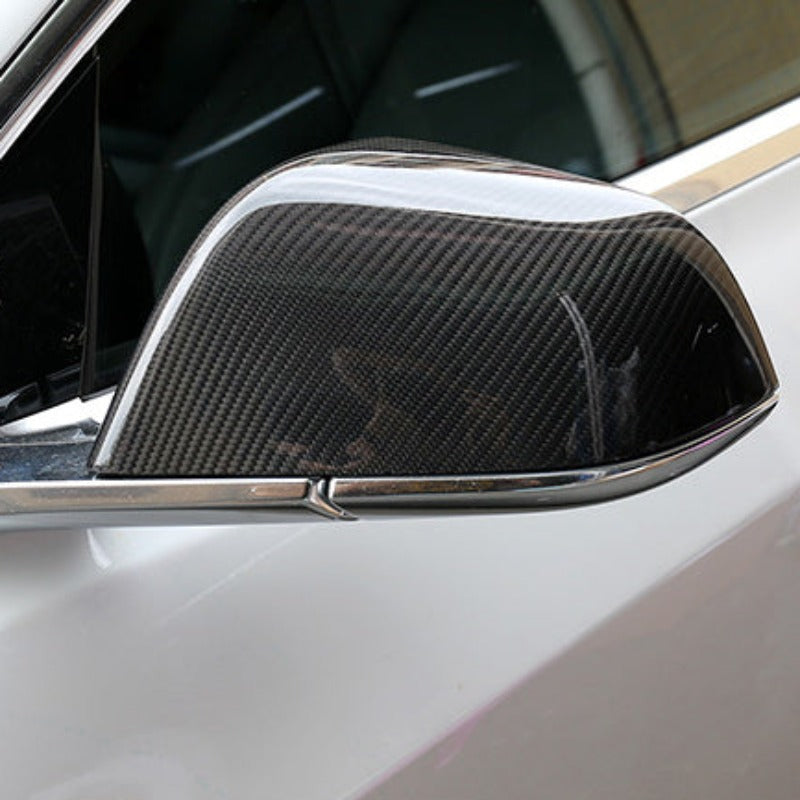 Tesla Model S & 3 & Y Carbon Fiber Mirror Caps | Palenon Performance