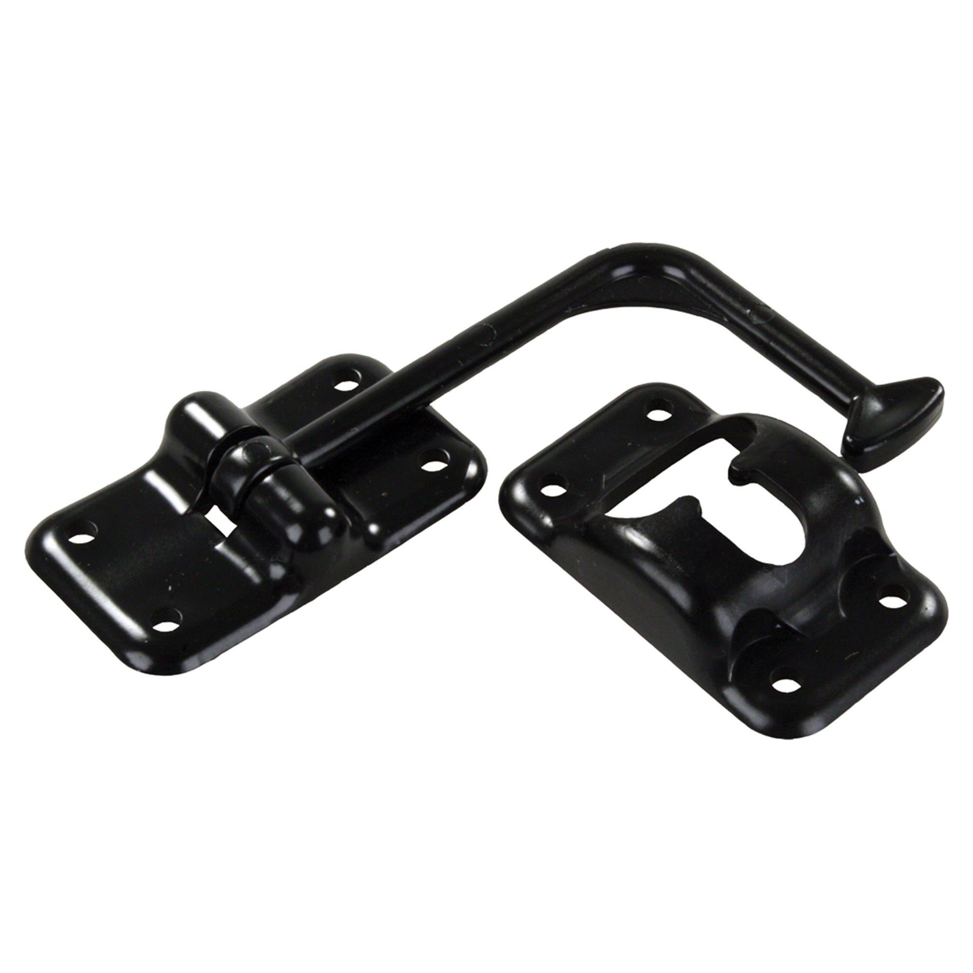 JR Products 10625 Plastic 90 TStyle Door Holder  Black, 6