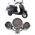 Acouto Motorcycle Instrument Kit,Motorcycle Instrument Digital Tachometer Speedometer Odometer Meter Gauge Kit