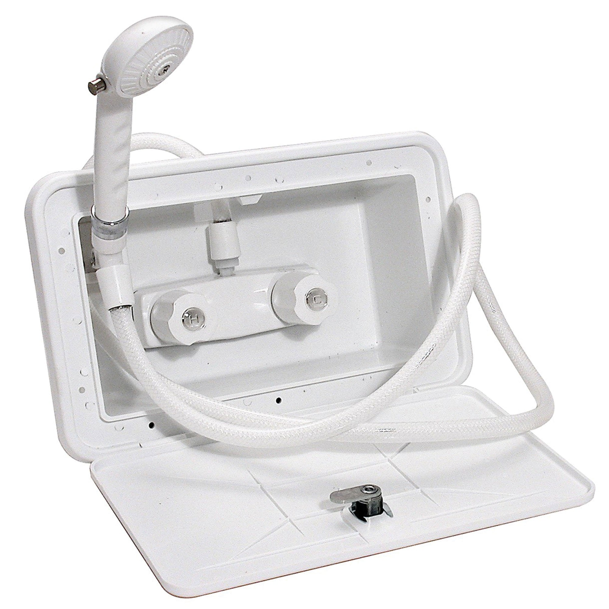 Phoenix Faucets by Valterra PF266201 Exterior Shower Kit Box with 59 Vinyl Hose  White