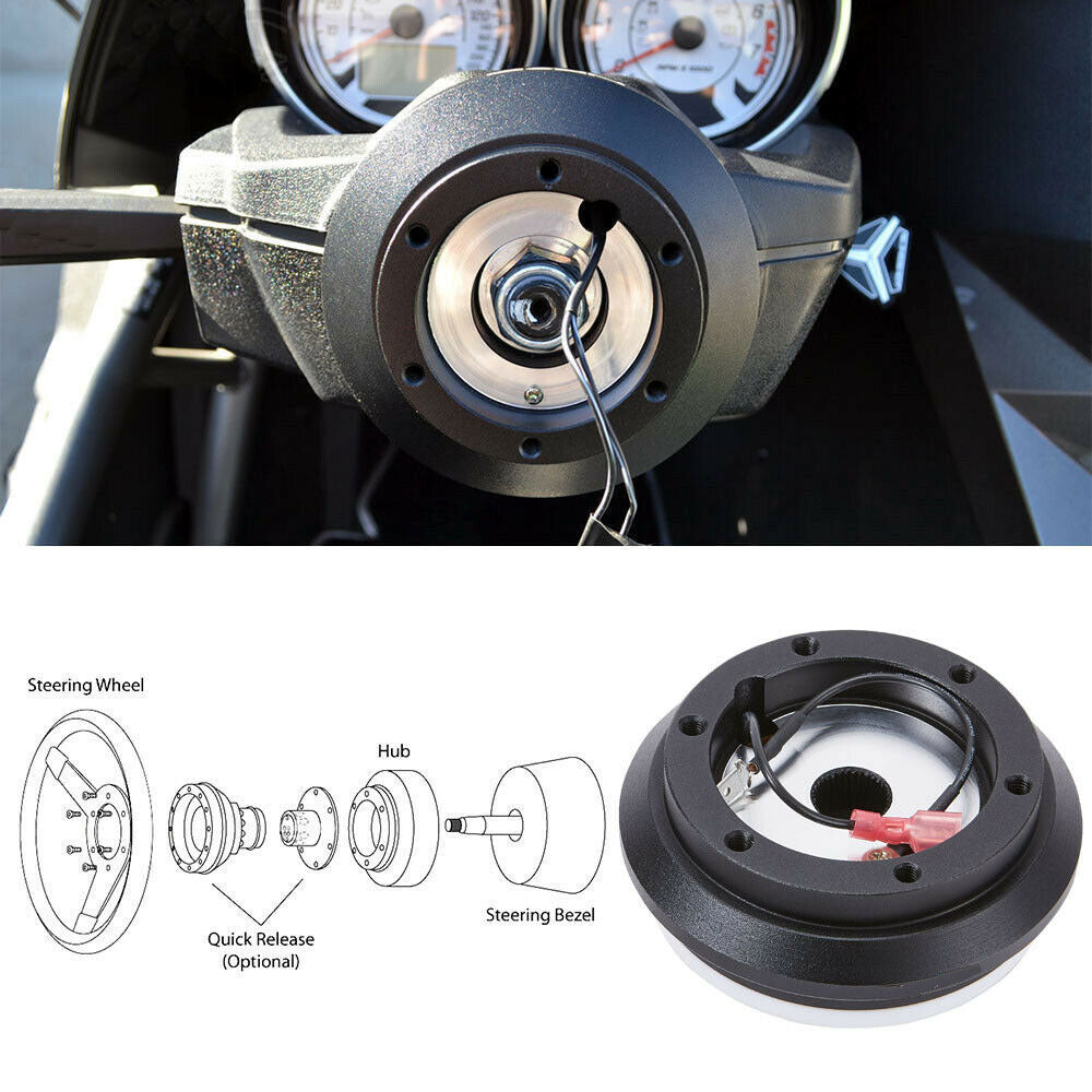 Dragon 350mm Steering Wheel + Short Hub Adapter Kit For Mazda Miata RX-7 RX-8 MX-3 MX-6