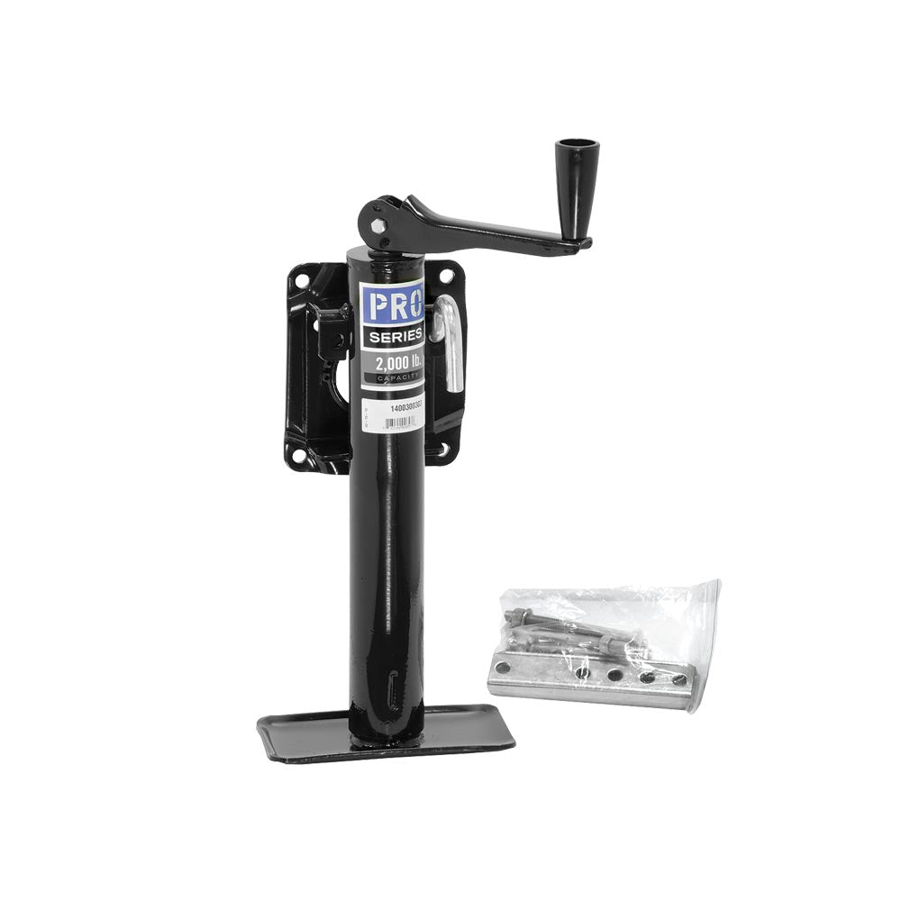 Reese Pro Series 1400300303 Bolt-On Topwind Jack For Trailer Black