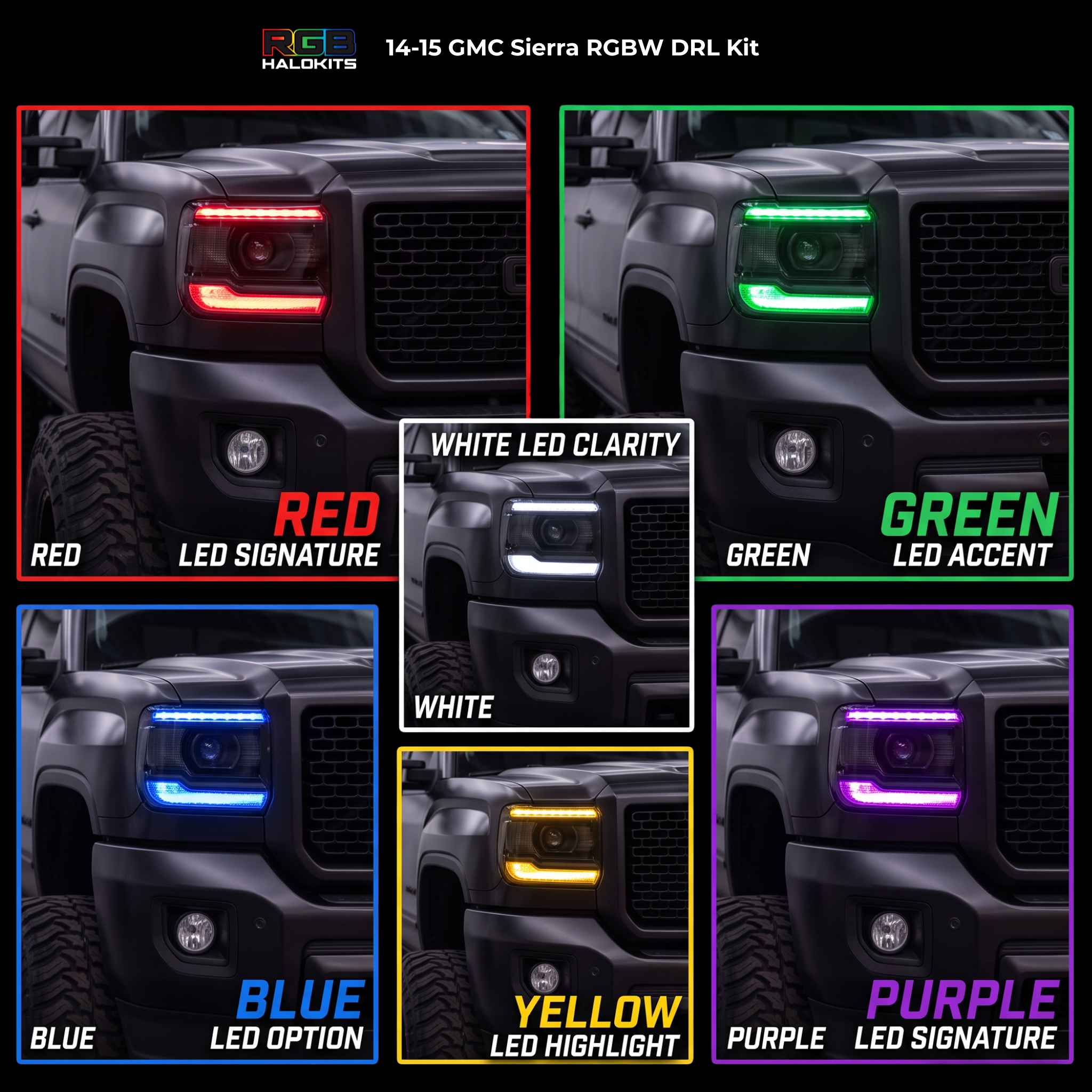 GMC Sierra RGBW DRL Boards (2014–2015)