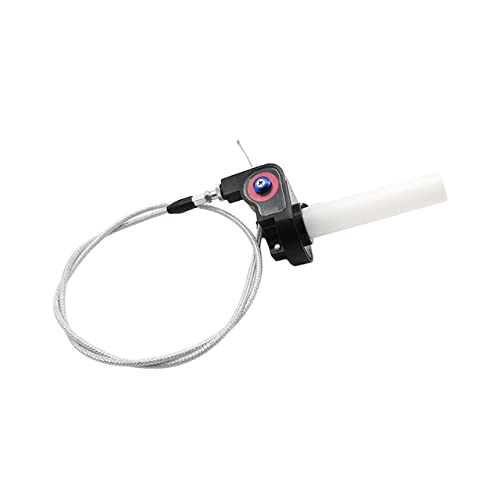 0769FUWU Universal 22mm Twist Throttle Grip + Cable for 250cc Dirt Bike - Red, Model 65465412666, Rubber Material