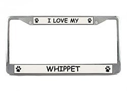 Whippet License Plate Frame (Chrome) 5 Year Warranty