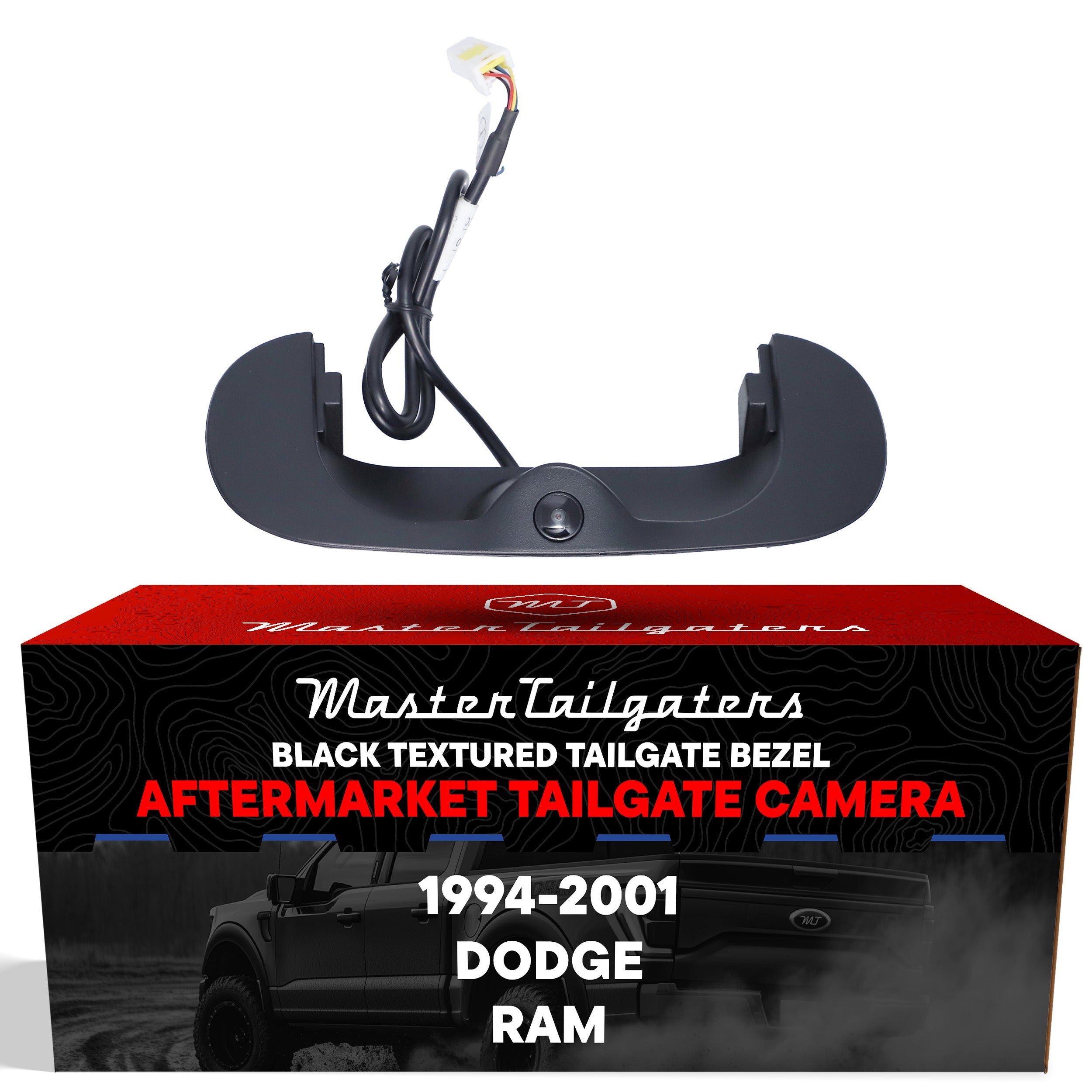 Dodge Ram (1994-2001) Black Replacement Tailgate Bezel with Backup Camera