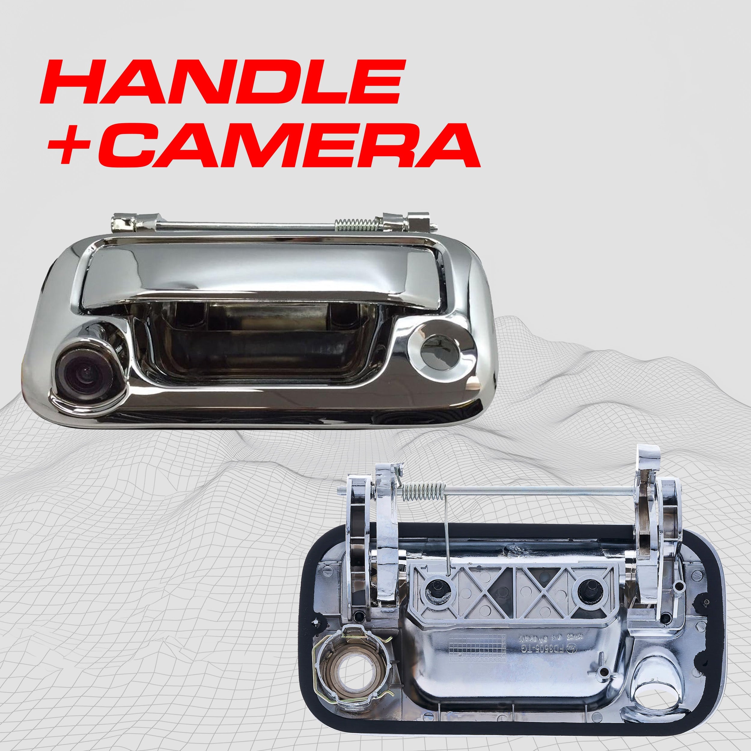 Ford F150 F250 F350 F450 F550 (2005-2016) Chrome Replacement Tailgate Handle with Backup Camera