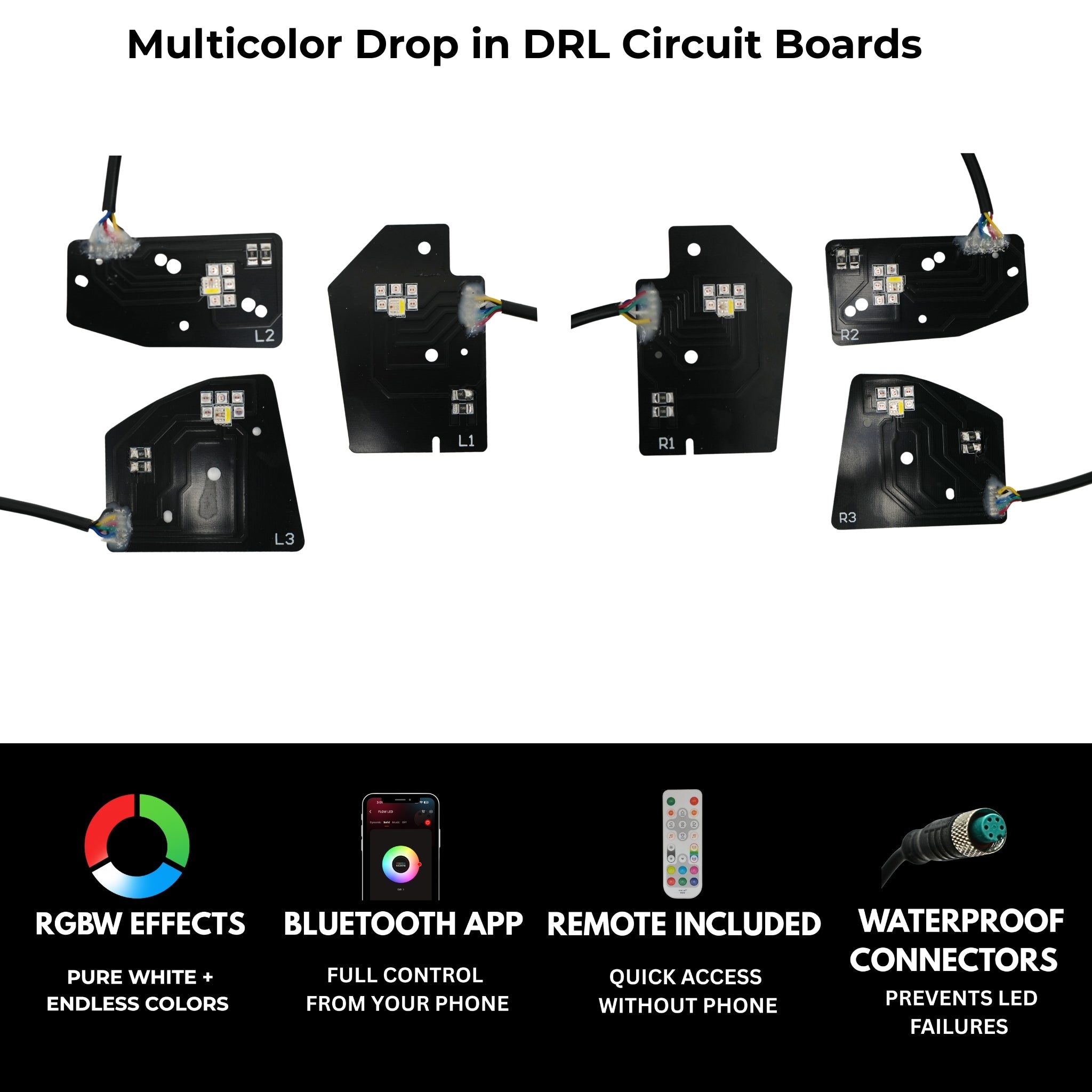 Ram 1500 / TRX RGBW DRL Boards (2019–2024)