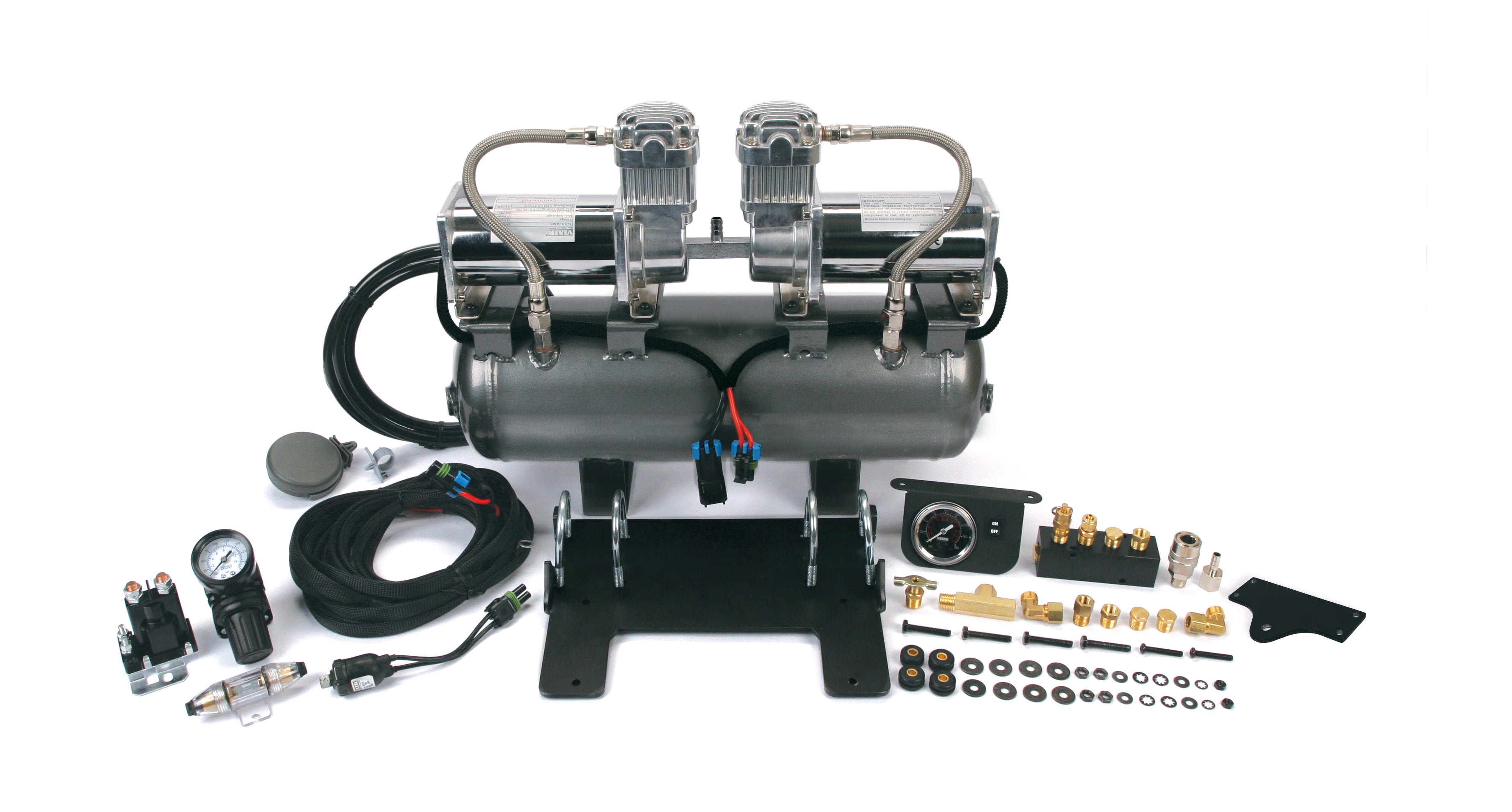 150 PSI High Speed 2 On 2s JK (2007~2011) Two 400Cs On 2.0 Gal. Tank, w/Crossmember Bracket