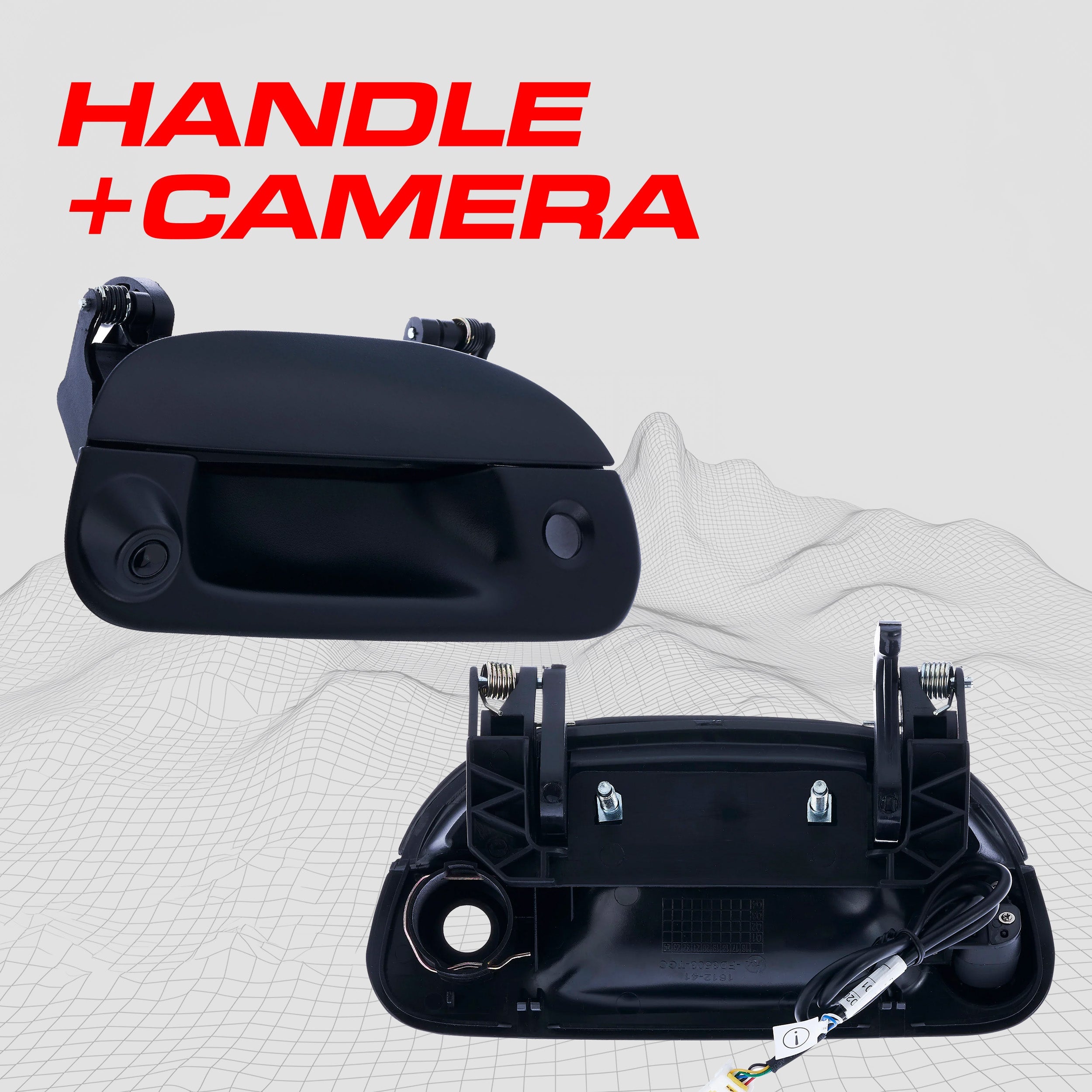 Ford F150 F250 F350 F450 F550 (1997-2007) Black Replacement Tailgate Handle with Backup Camera