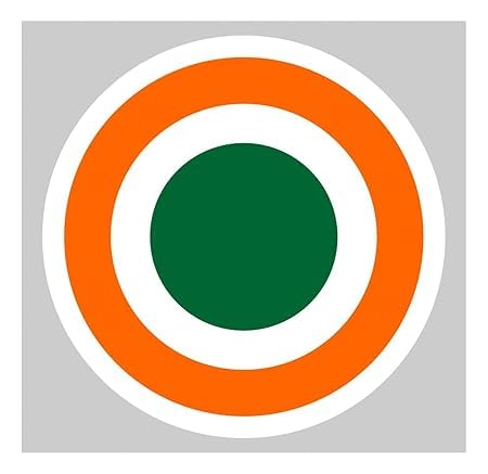 Legzino Vinyl Air Force Roundel Flag Waterproof Car Bike Sticker 6 X 6 Inches Multicolor