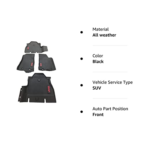 Mopar MAT KIT FLOOR 82215203AC - Complete Rubber Floor Mats in Black