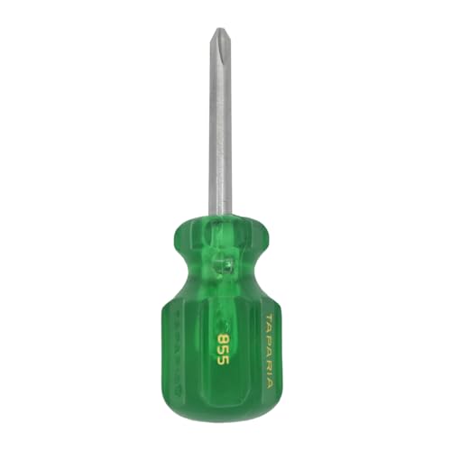 Taparia 855 Steel Philips Tip No.2 Stubby Screw Driver (Green And Silver), 1 Pc