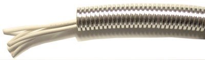 Electriduct 1" Nylon Convoshield Wire Loom - Automotive - 39" Length - Chrome - Durable Polymer Material