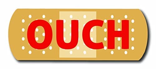 Magnet Me Up Ouch Band Aid Magnet Decal, 3X8 Inches Heavy Duty Automotive Magnet For Car Truck Suv