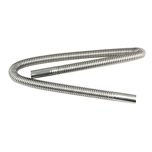 Qisf 2.5Cm/1Inch Inner 120Cm Exhaust Pipe, Stainless Steel Parking Air Heater Exhaust Pipe Exhaust Pipe Parking Air Heater Fuel Tank Diesel Gas Vent Hose