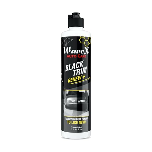 Wavex Black Trim Renew Plus | 350Ml Plastic & Rubber Restorer | Revives Faded Exterior Trim & Bumpers | LongLasting Uv Protecti
