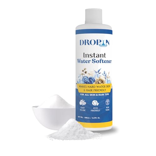 Dropin Water Softener 500Ml | Instant Hard Water Softening Agent | Reduces Hair Fall & Skin Irritation | Disables Calcium & Magn