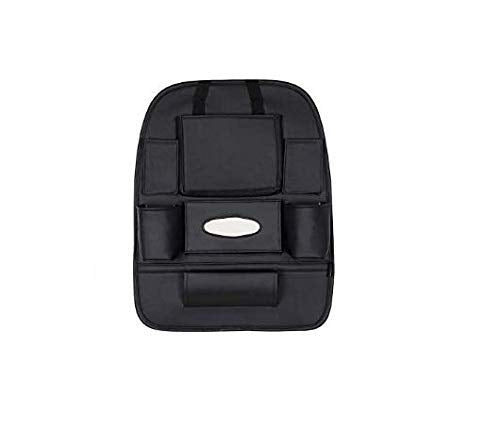Semaphore 3D Car Auto Seat Back Multi Pocket Storage Bag Organizer Holder Hanger Accessory (BLACK) Compatible With Tatah Nexon
