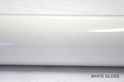 White Gloss Car Wrap Vinyl Roll With Air Release Adhesive 3Mil-Vvivid8 (10Ft X 5Ft)
