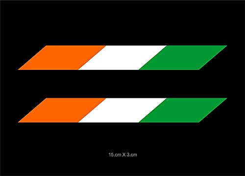 Cvanu Indian Flag Logo Stickers For Duke Ktm Bike 390 200 250 (Multicolour, 15 X 3 Cm)  Pack Of 2_C3
