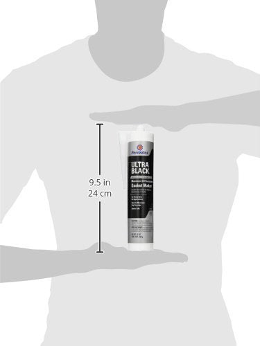 Permatex Ultra Black RTV Silicone Gasket Maker, 13 oz, Pack of 12, Maximum Oil Resistance, Black, Model 24105-12PK