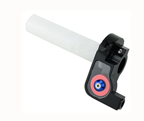 0769FUWU Universal 22mm Twist Throttle Grip + Cable for 250cc Dirt Bike - Red, Model 65465412666, Rubber Material