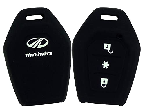 Shopoflux Silicone Car Key Cover Compatible With Mahindra Tuv 300 Remote Key (Pack Of 2),Black