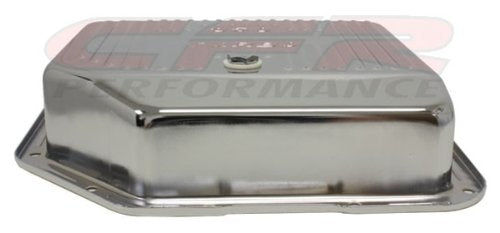 Compatible/Replacement For Chevy/Gm Turbo Th-350 Steel Transmission Pan (Deep Sump) - Chrome