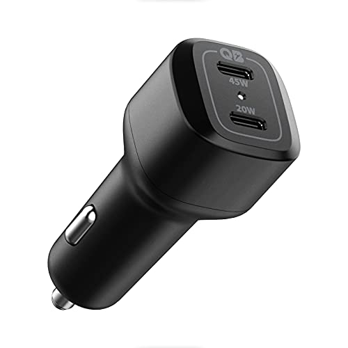 Spigen Car Charger Adapter Pc2000 Max 65W (45W+20W)[Pd3.0][Led Indicator] Quick And Fast Charging  Black