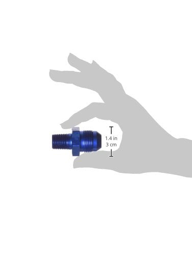Male An To Pipe Adapter -08An Dash 3/8In. Dash Aluminum Blue Anodized