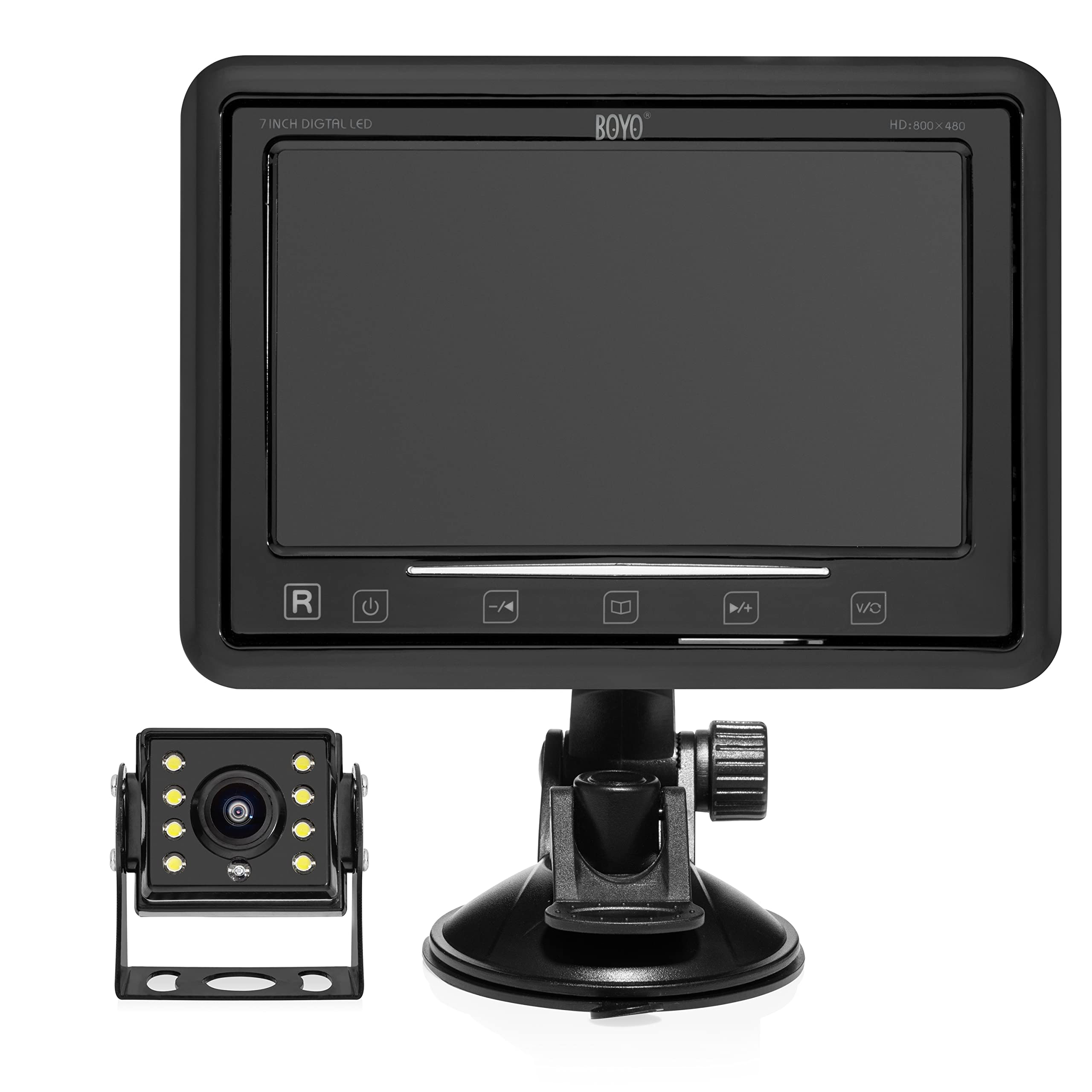 Boyo Vtc207Ahd - Vehicle Ahd Backup Camera System With 7” Monitor And Backup Camera For Car, Truck, Suv And Van (Installation Friendly Design)