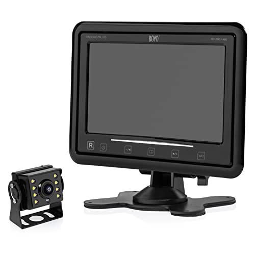 Boyo Vtc207Ahd - Vehicle Ahd Backup Camera System With 7” Monitor And Backup Camera For Car, Truck, Suv And Van (Installation Friendly Design)