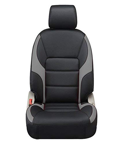 Hi Art Black and Grey Leatherite Custom Fit Car Seat Covers Compatible with Maruti Wagon R (20132018)  Complete Set