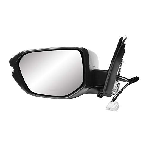 Fit System Driver Side Mirror For Honda Civic Hatchback, (Textured Black W/Ptm Cover, W/Turn Signal, Foldaway), W/O Camera, W/O