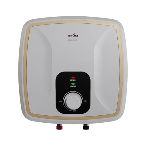 Kenstar Quantum 25L, 5 Star Rated Storage Square Water Heater With Superior Glassine Coated Tank, Powerful 2000W Heating Elemen