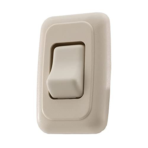 American Technology Components Single Spst On-Off Switch With Bezel, 12-Volt, For Rv, Trailer, Camper (Almond)