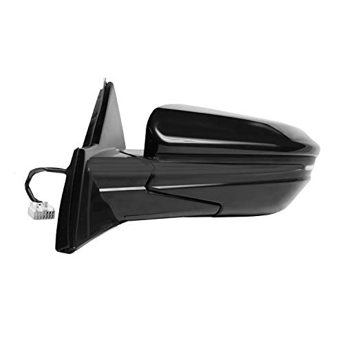 Fit System Driver Side Mirror For Honda Civic Hatchback, (Textured Black W/Ptm Cover, W/Turn Signal, Foldaway), W/O Camera, W/O