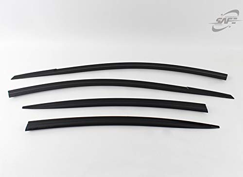 Safe Smoke Window Visor Sun Rain Vent Guard 4 Pcs Set Out Channel Visor Compatible With Hyundai Elantra (Elantra 2017~2018 Smoke