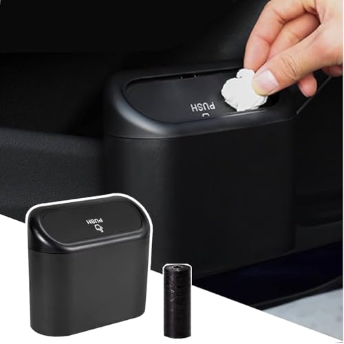 Krylarcar Trash Bin With Lid Portable Hanging Mini Waste Basket Reusable & Waterproof Plastic Desktop Trash Bin For Car/Home/Of