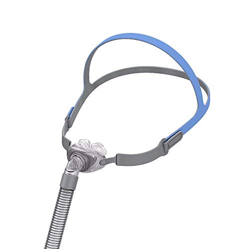 Bmcmedical P2 Light Sleep Nasal Pillows Mask For Cpap Medical Machines, 1 Piece, Grey And Blue