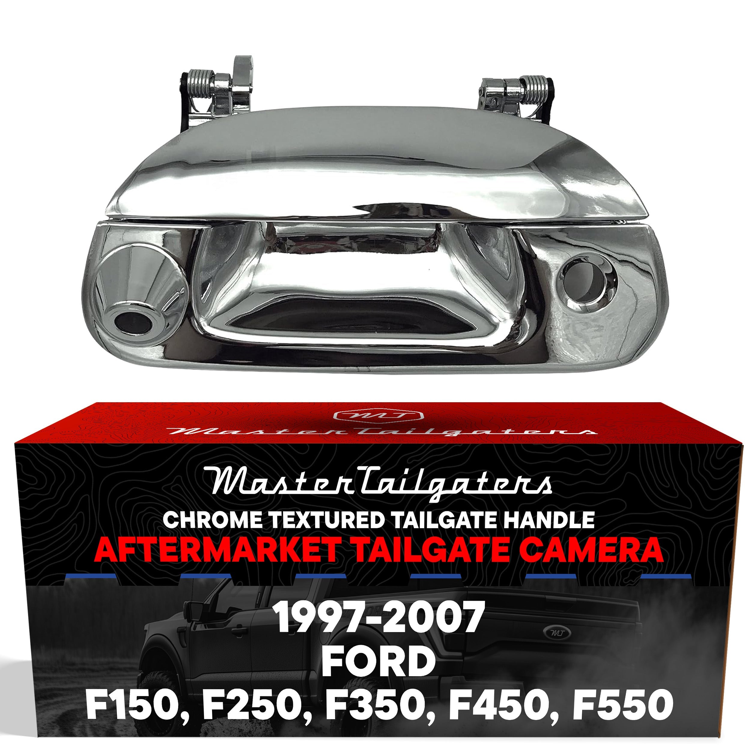 Ford F150 F250 F350 F450 F550 (1997-2007) Chrome Replacement Tailgate Handle with Backup Camera