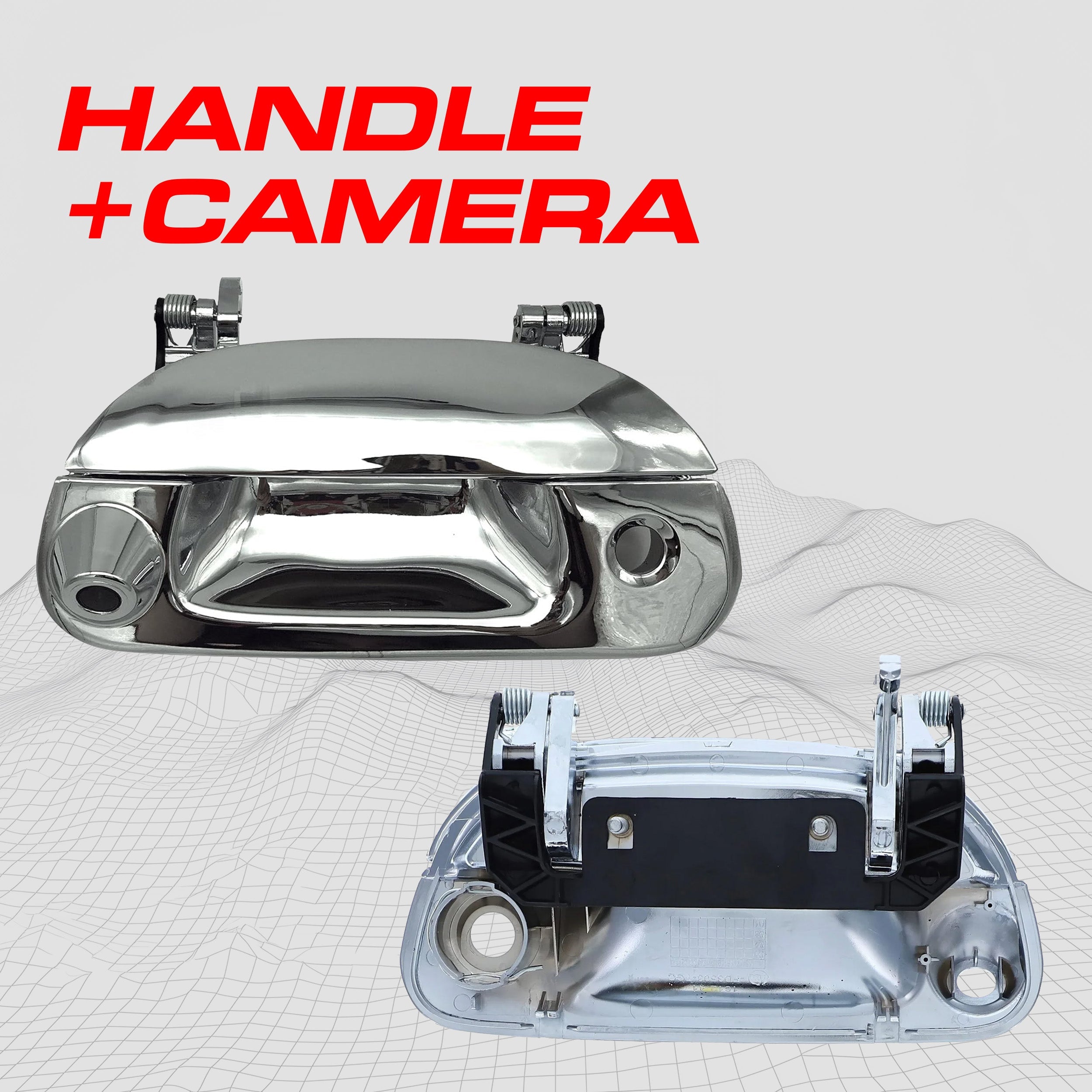 Ford F150 F250 F350 F450 F550 (1997-2007) Chrome Replacement Tailgate Handle with Backup Camera