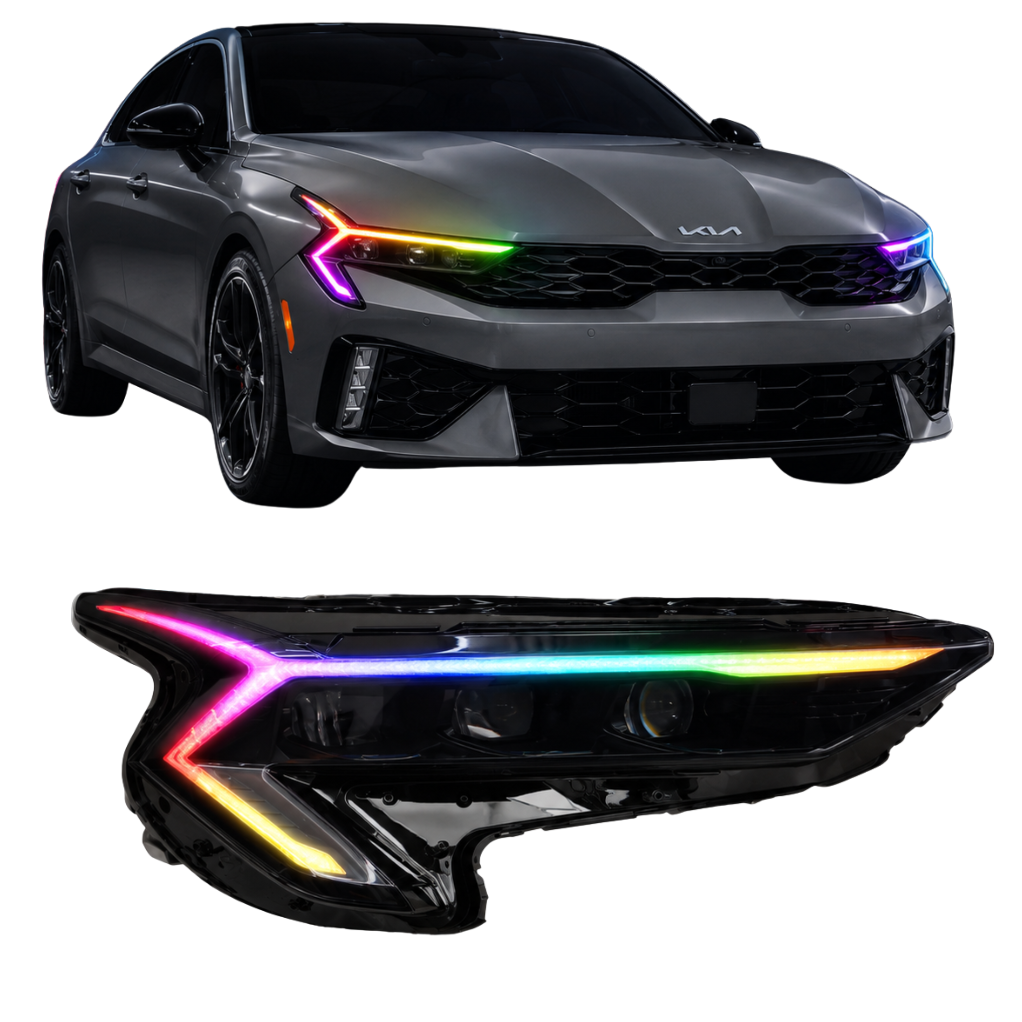 Kia K5 Flow Multicolor DRL Boards (2025–2026)