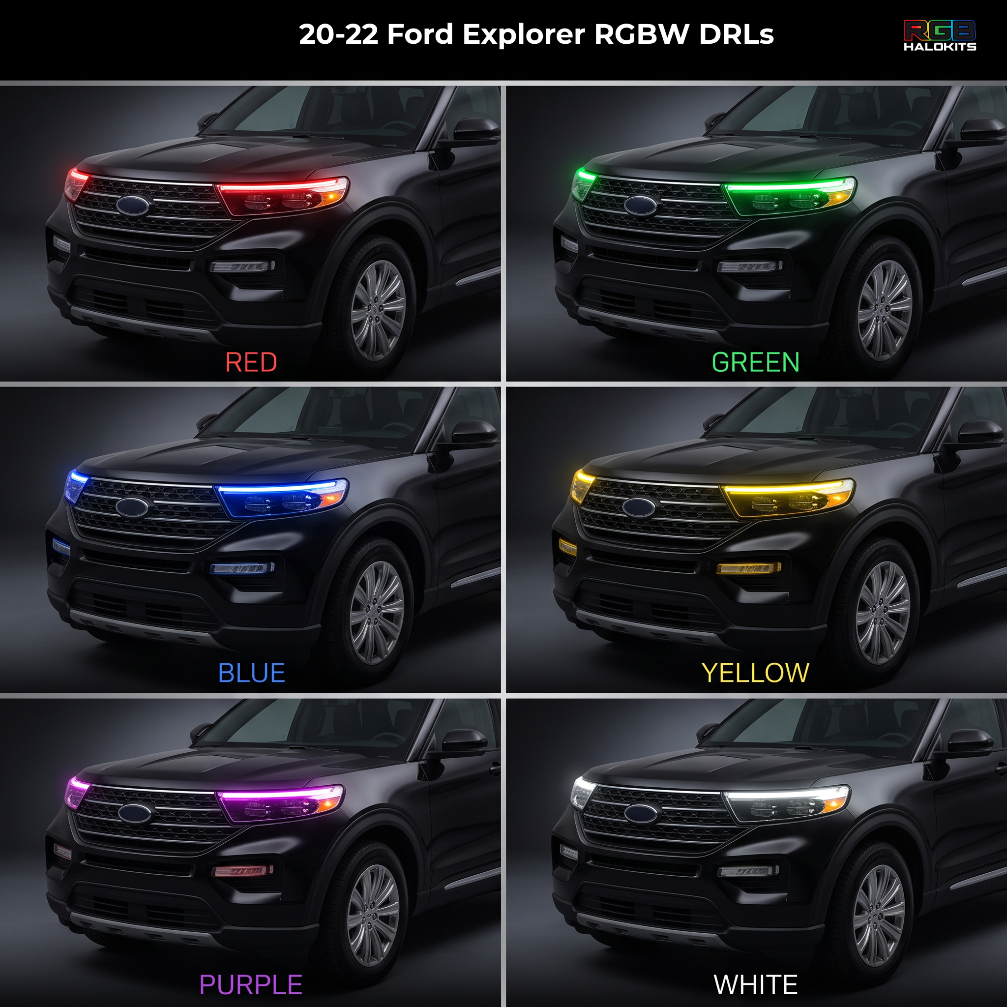Ford Explorer Multicolor RGBW DRL Boards (2020–2024)