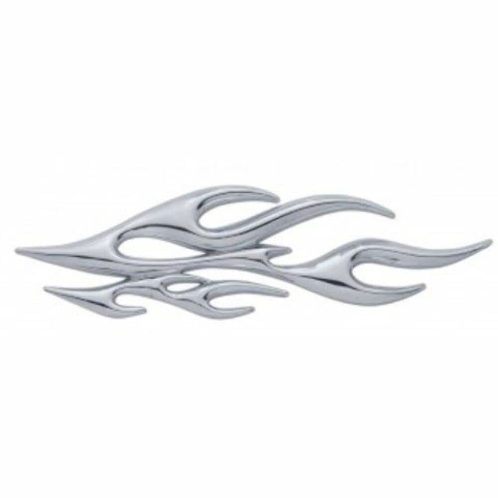 United Pacific Chrome Plastic Flame Accent - Face Left
