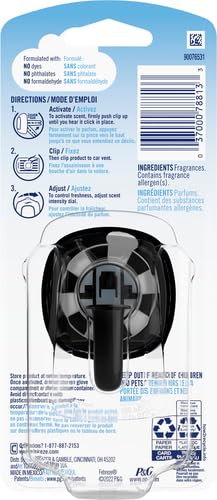 Febreze Platinum Ice Car Air Freshener Vent Clips - 1Ct