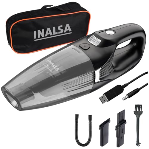 Inalsa Cordless Vacuum Cleaner For Car & Home |Wet & Dry Vacuum Cleaner|Strong Suction |Hepa Filtration|Usb Rechargeable| Wirele