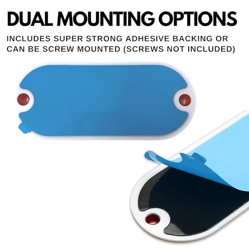 [All Star Truck Parts] Oval Reflectors Red/Amber Self Adhesive Or Drill Mount Quick Mount Sae 13 Dot (Red, 2)