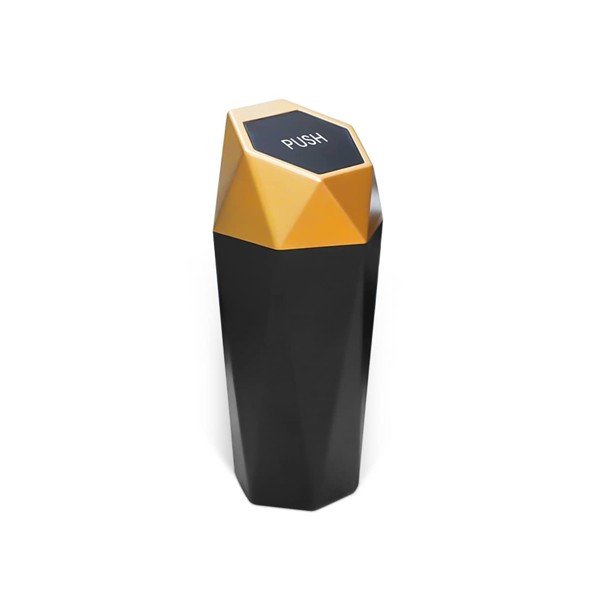 Car Trash Can with Lid, Mini Portable Auto Garbage Can, Small Leakproof Diamond Design Trash Dustbin, Waterproof Vehicle Rubbish